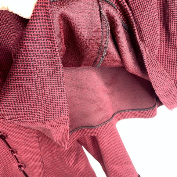 Vintage Jodi Michaels Red Houndstooth Skirt Suit Small - Picture 5 of 8